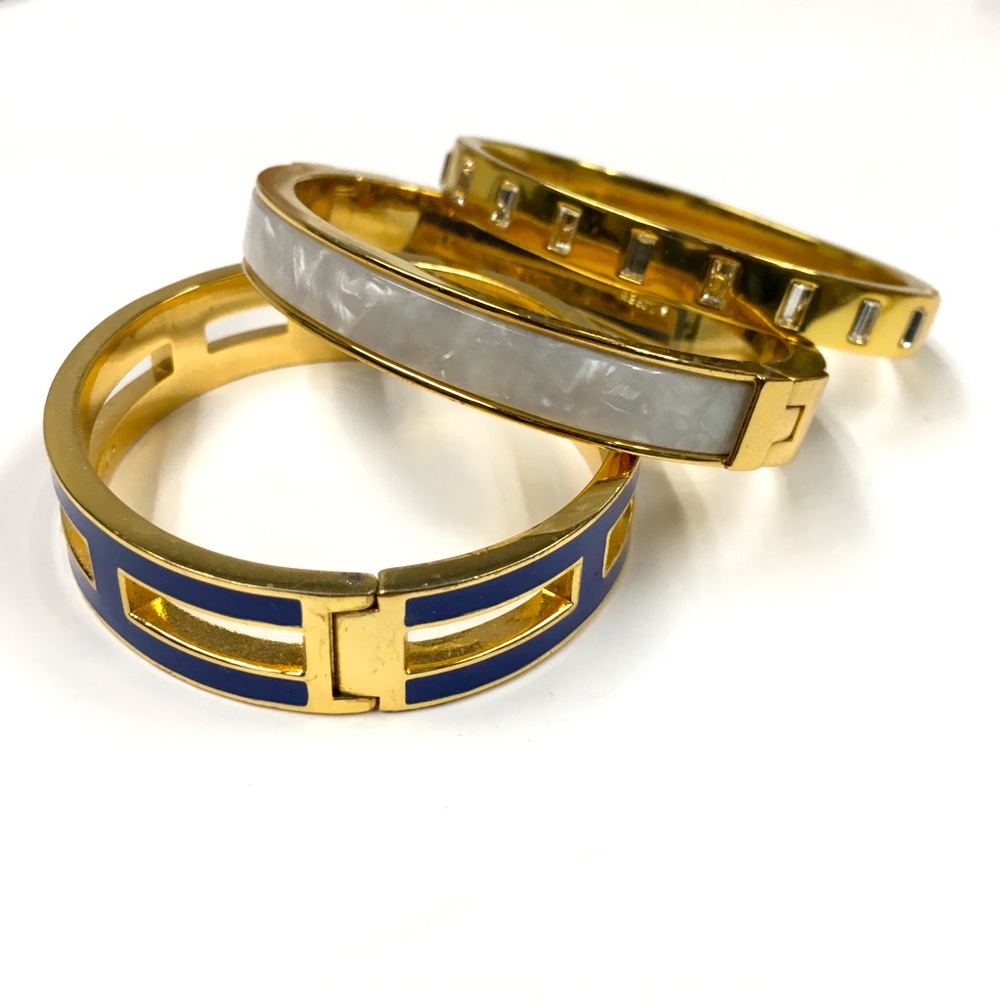 J Crew Bracelet Bundle Gold Tone Blue
